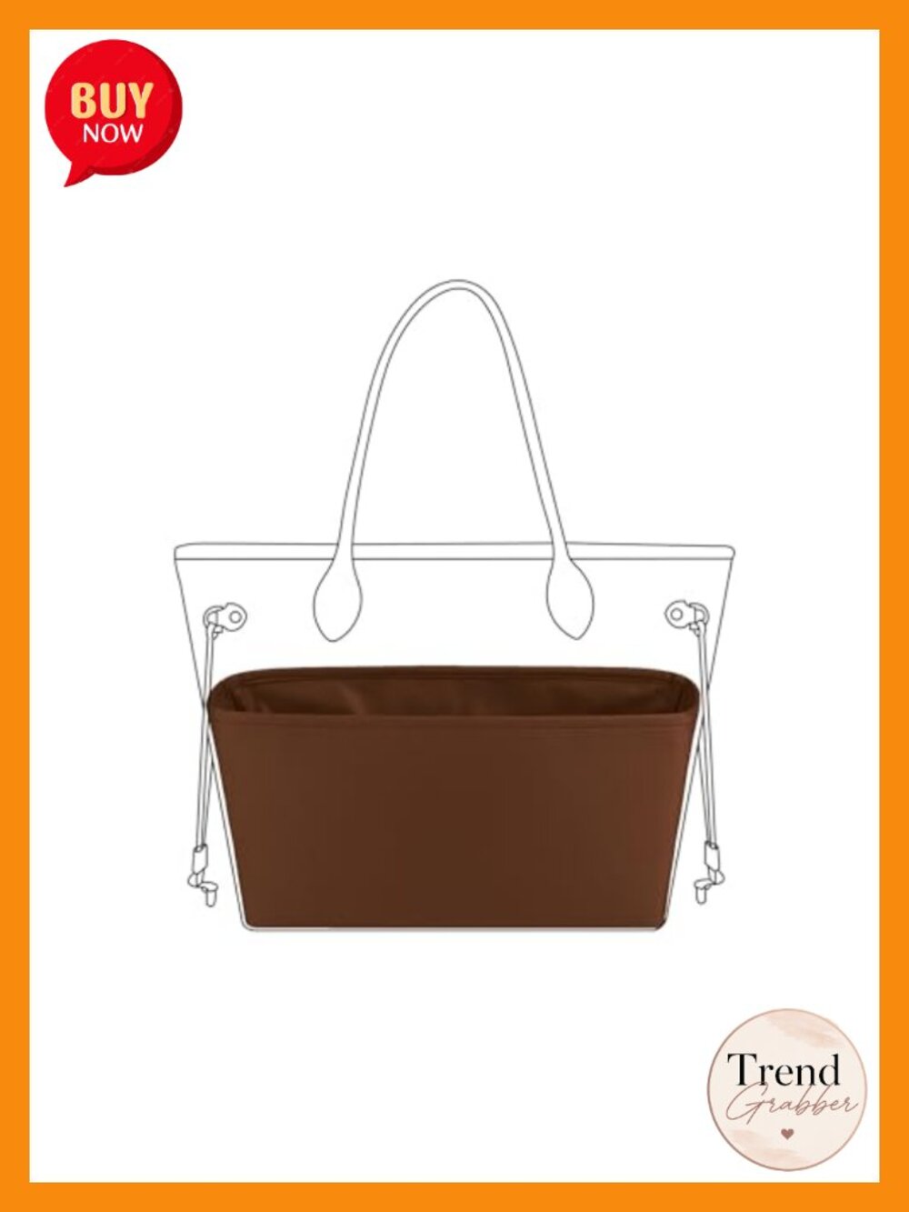 DGAZ Purse Organizer Insert Silk Handbag Tote Shaper
